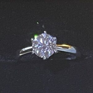 Moissanite Sterling silver 925- 0.50 Solitaire Ring
